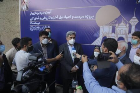 بهره برداری از پروژه پل کن با حضور پیروز حناچی شهردار تهران