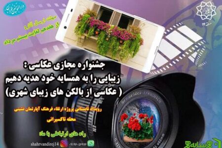 برگزاری جشنواره مجازی عکاسی در محله تاکسیرانی