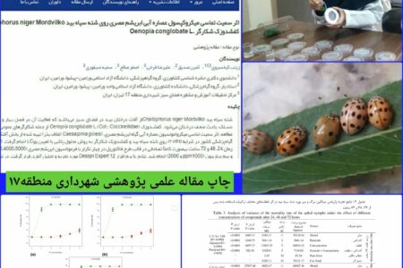 صدر نشینی علمی اداره فضای سبز شهرداری منطقه۱۷